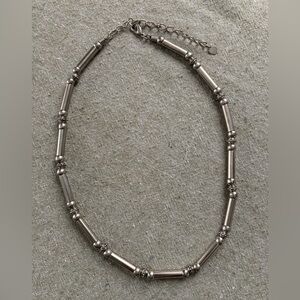 Grunge Y2K Era Necklace - Multi-Beaded Silver-Toned Lobster Clasp